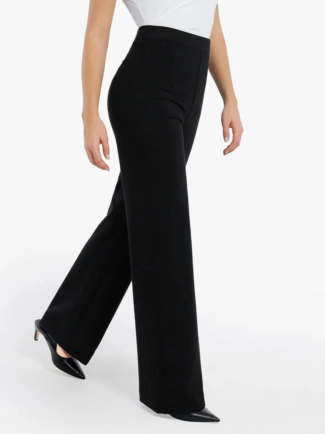 Zoë Ella™ | Shapewear Executive High Waisted Wide-Leg Ponte Pants