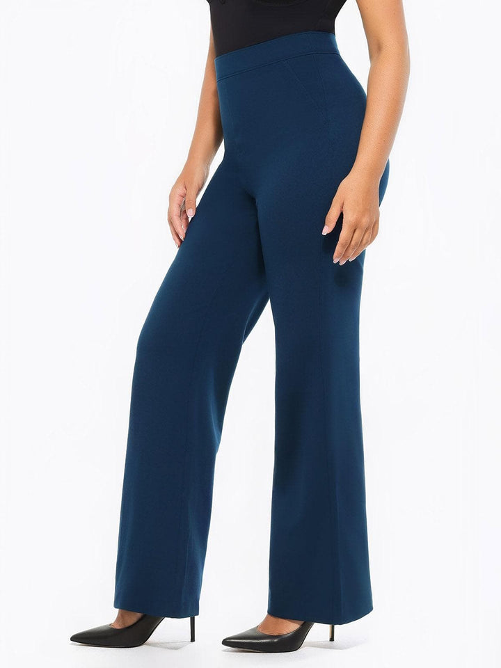 Zoë Ella™ | Shapewear Executive High Waisted Wide-Leg Ponte Pants