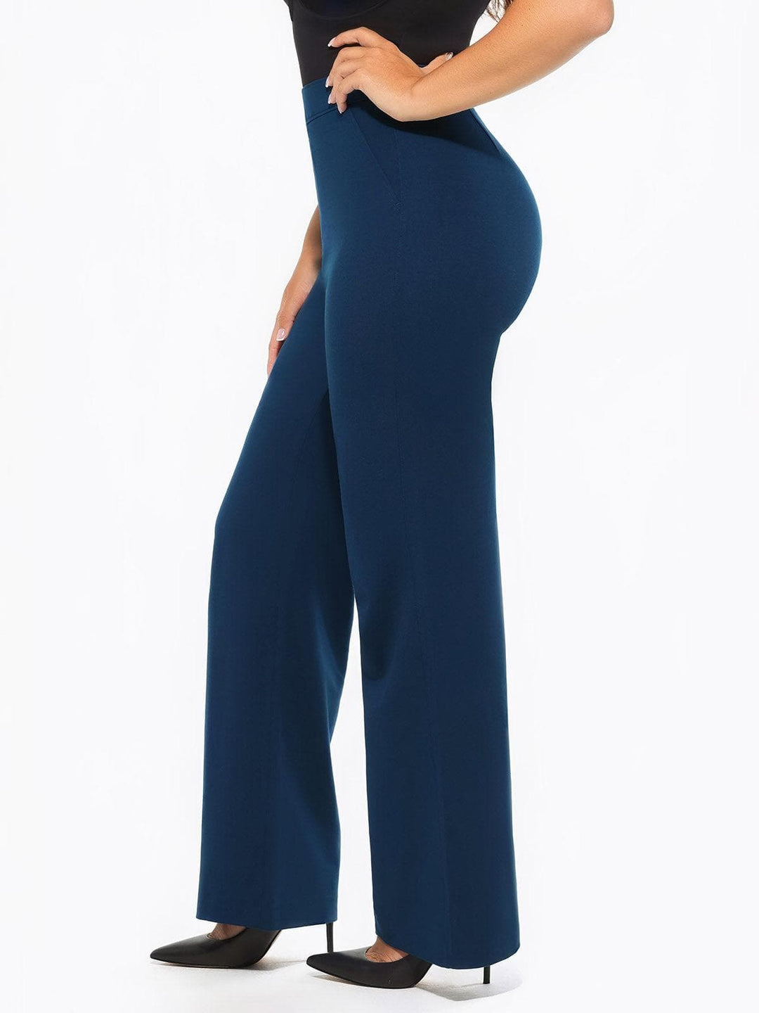 Zoë Ella™ | Shapewear Executive High Waisted Wide-Leg Ponte Pants