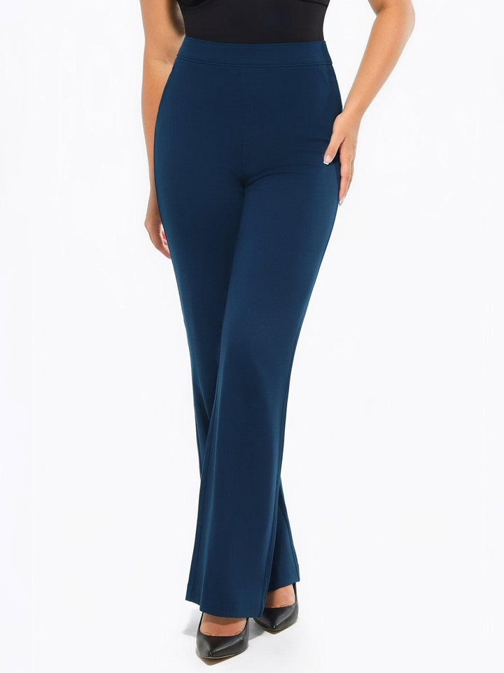Zoë Ella™ | Shapewear Executive High Waisted Wide-Leg Ponte Pants