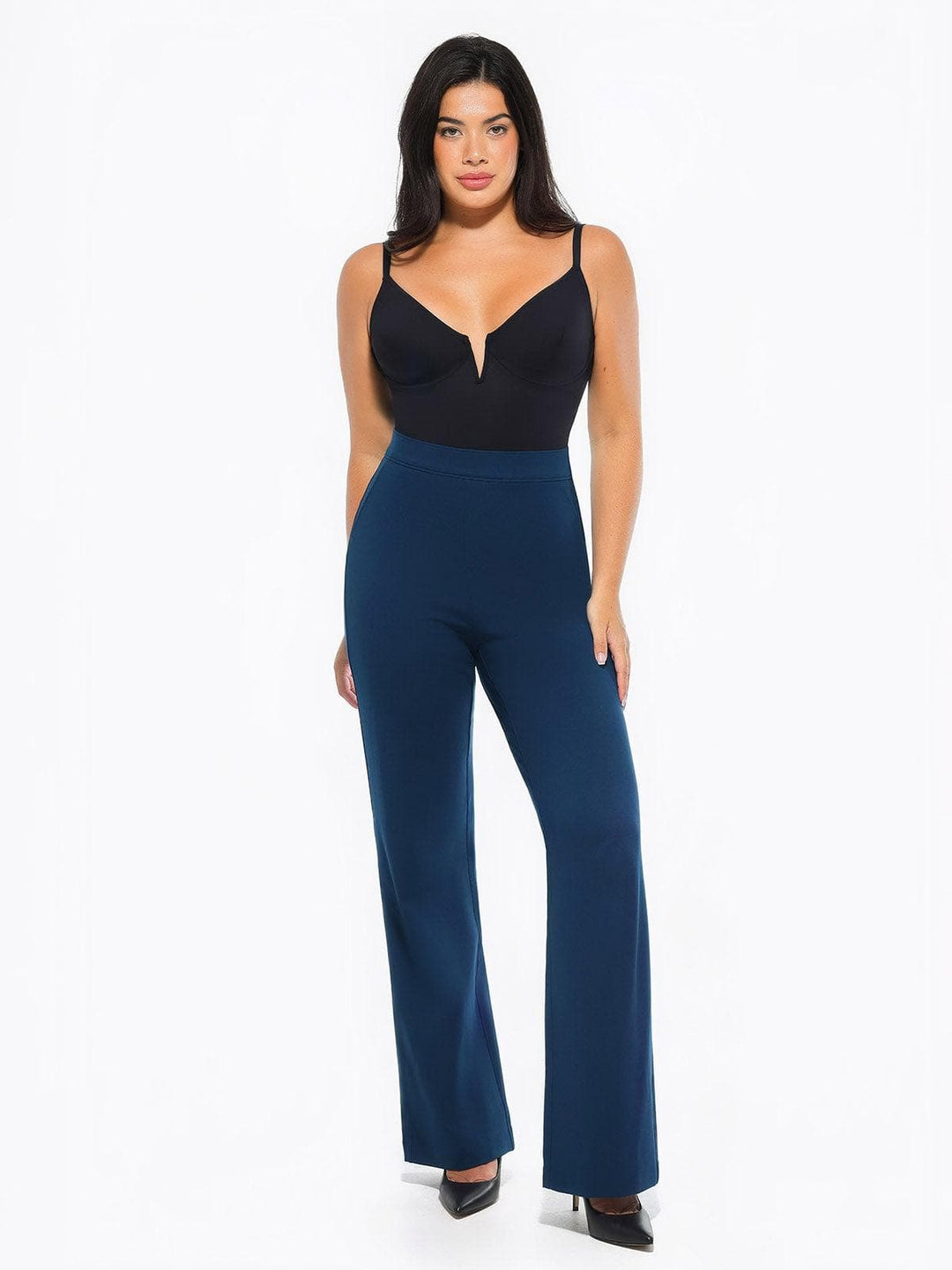 Zoë Ella™ | Shapewear Executive High Waisted Wide-Leg Ponte Pants