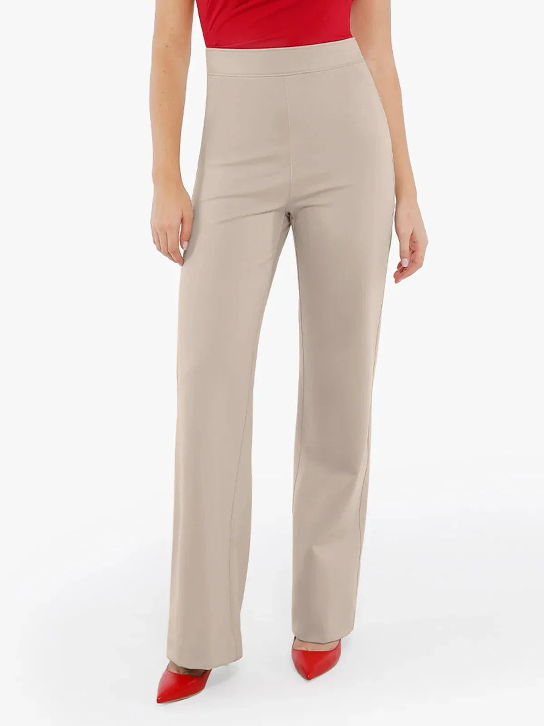 Zoë Ella™ | Shapewear Executive High Waisted Wide-Leg Ponte Pants