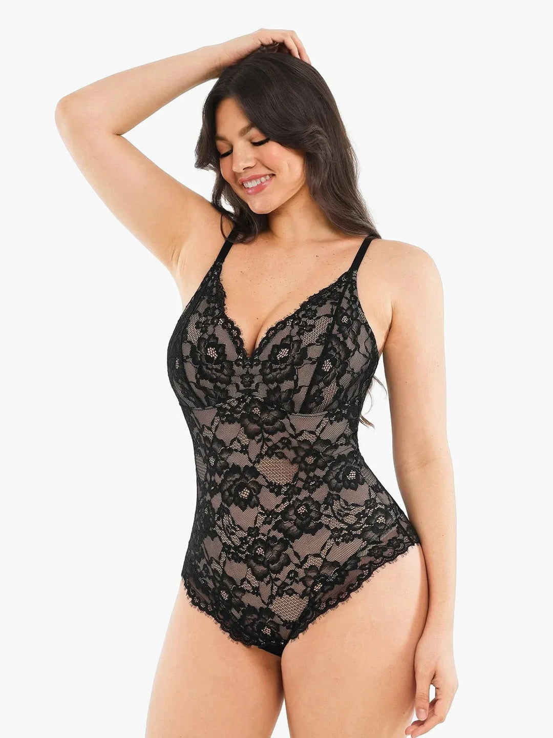 Zoë Ella™ | Shapewear Firm Control Smoothing Full Lace Thong Bodysuit