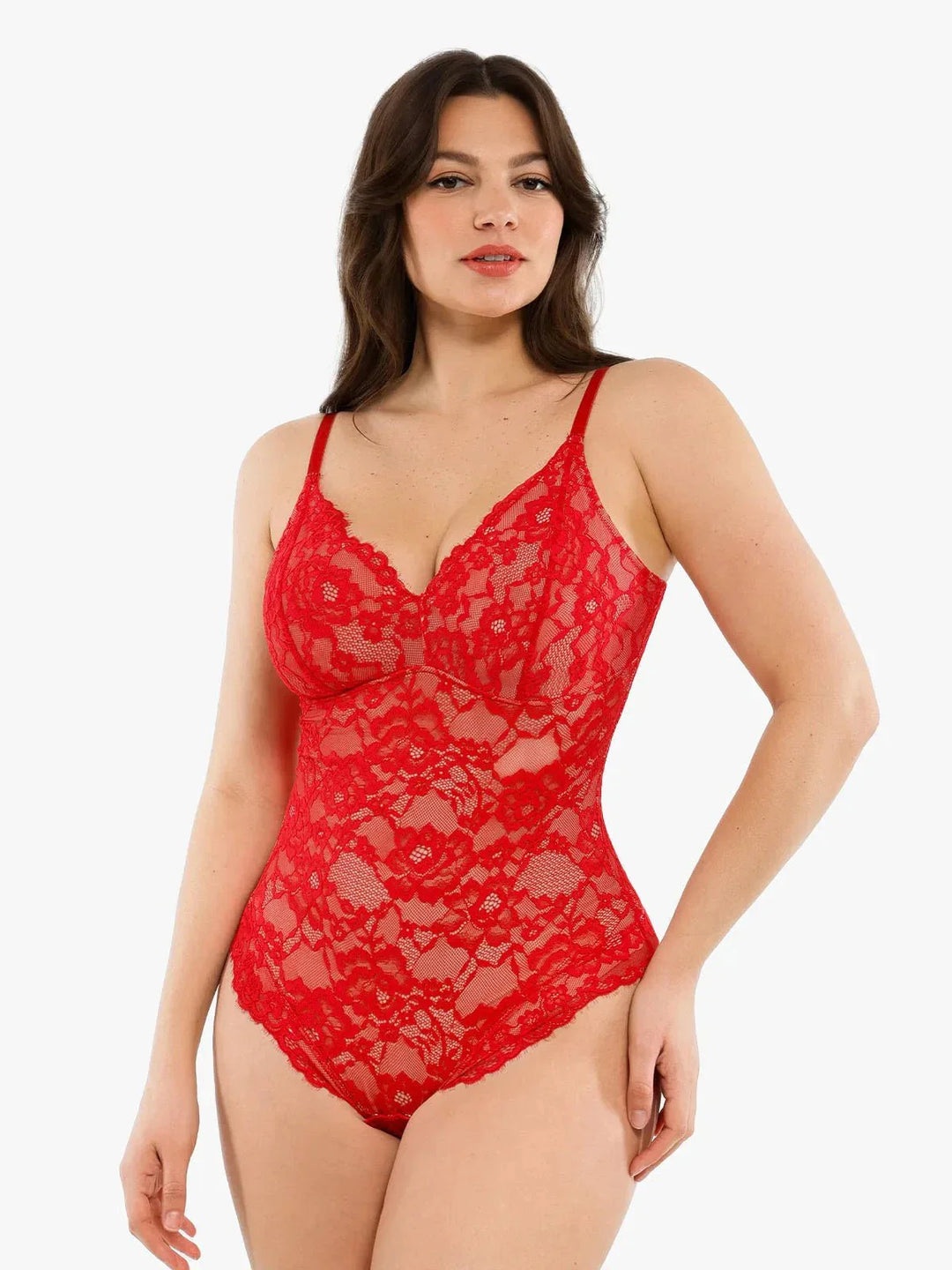 Zoë Ella™ | Shapewear Firm Control Smoothing Full Lace Thong Bodysuit