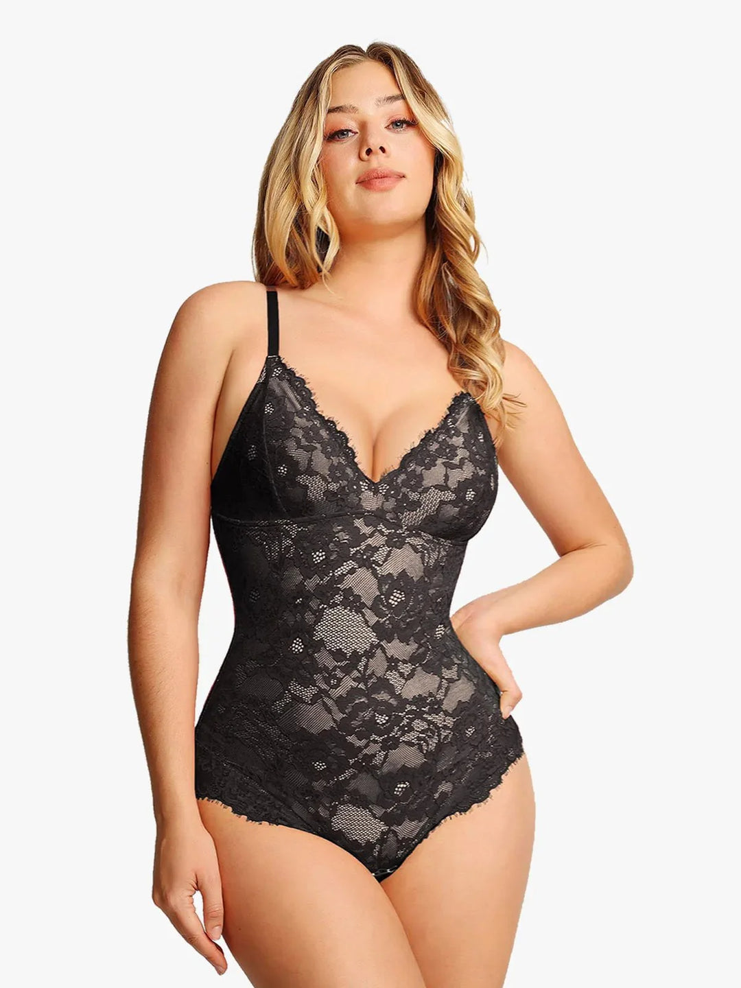 Zoë Ella™ | Shapewear Firm Control Smoothing Full Lace Thong Bodysuit