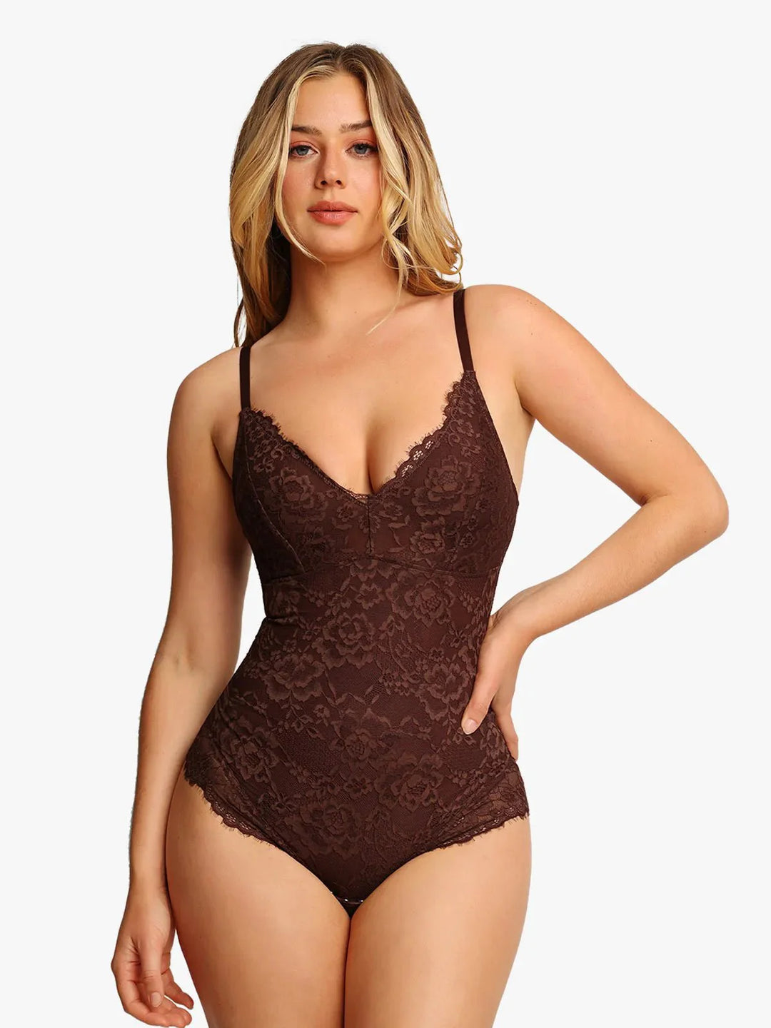 Zoë Ella™ | Shapewear Firm Control Smoothing Full Lace Thong Bodysuit