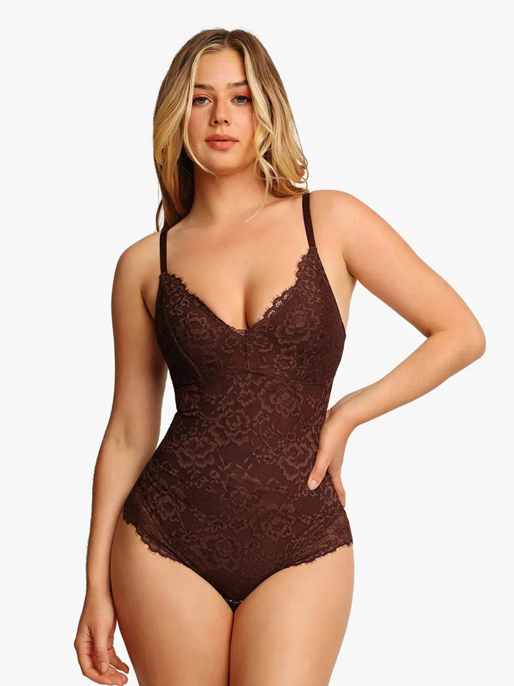 Zoë Ella™ | Shapewear Firm Control Smoothing Full Lace Thong Bodysuit
