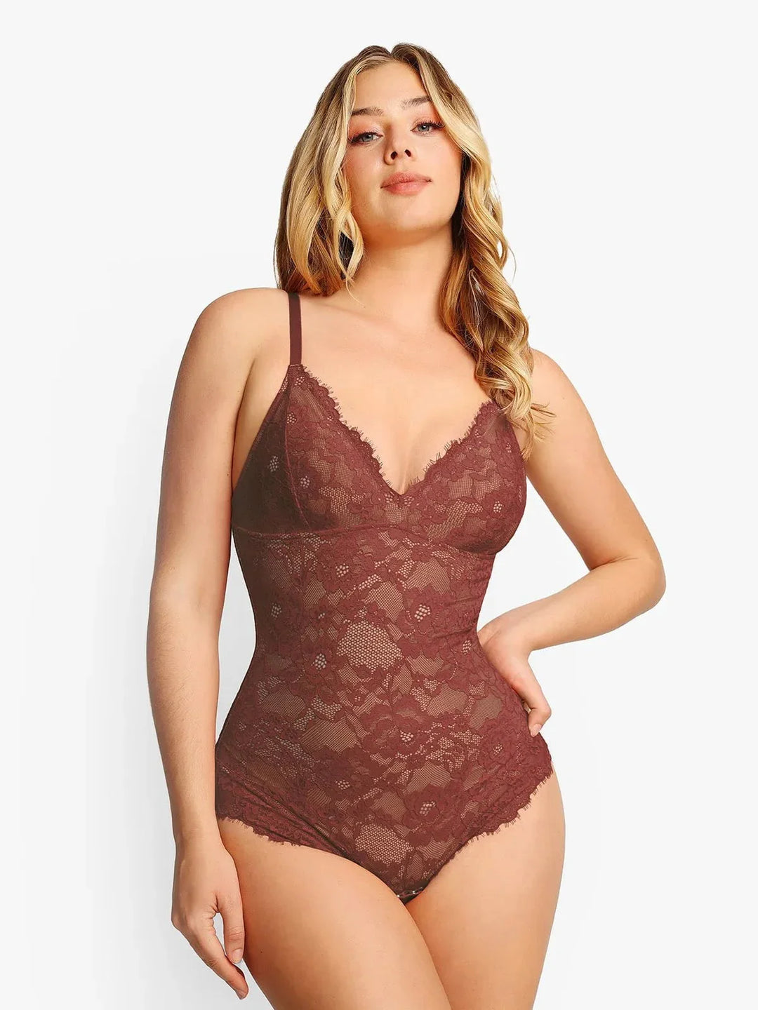 Zoë Ella™ | Shapewear Firm Control Smoothing Full Lace Thong Bodysuit