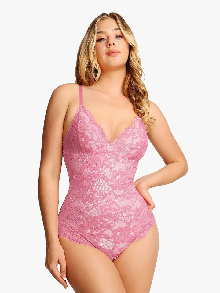 Zoë Ella™ | Shapewear Firm Control Smoothing Full Lace Thong Bodysuit