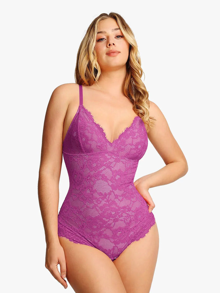 Zoë Ella™ | Shapewear Firm Control Smoothing Full Lace Thong Bodysuit