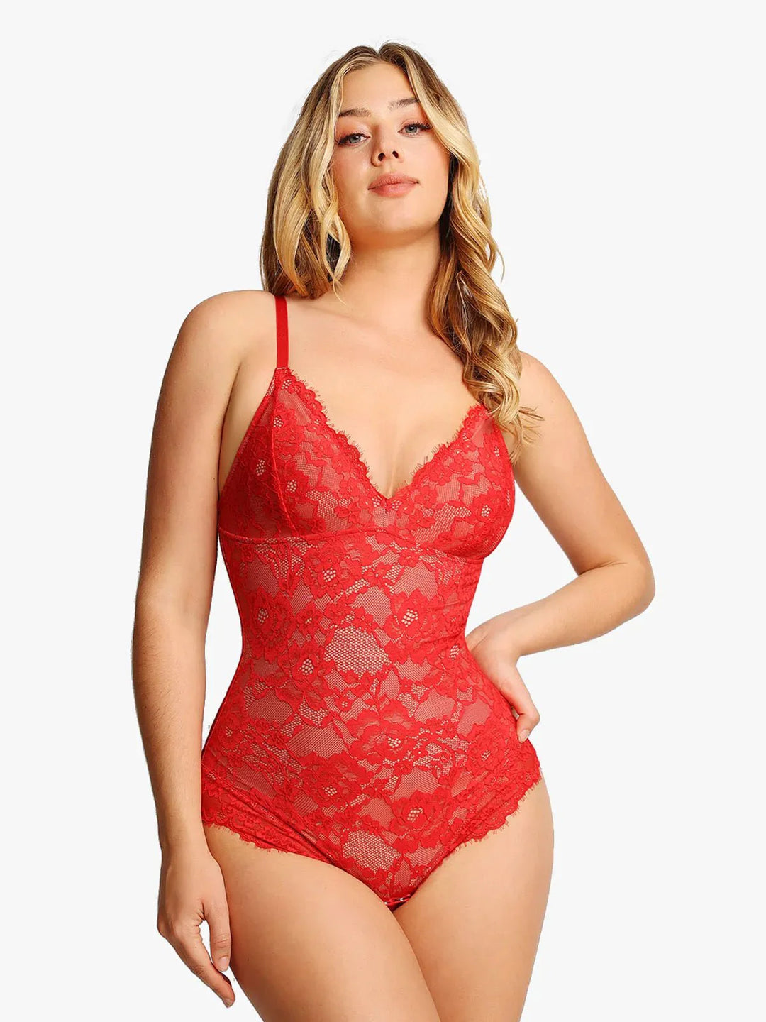 Zoë Ella™ | Shapewear Firm Control Smoothing Full Lace Thong Bodysuit