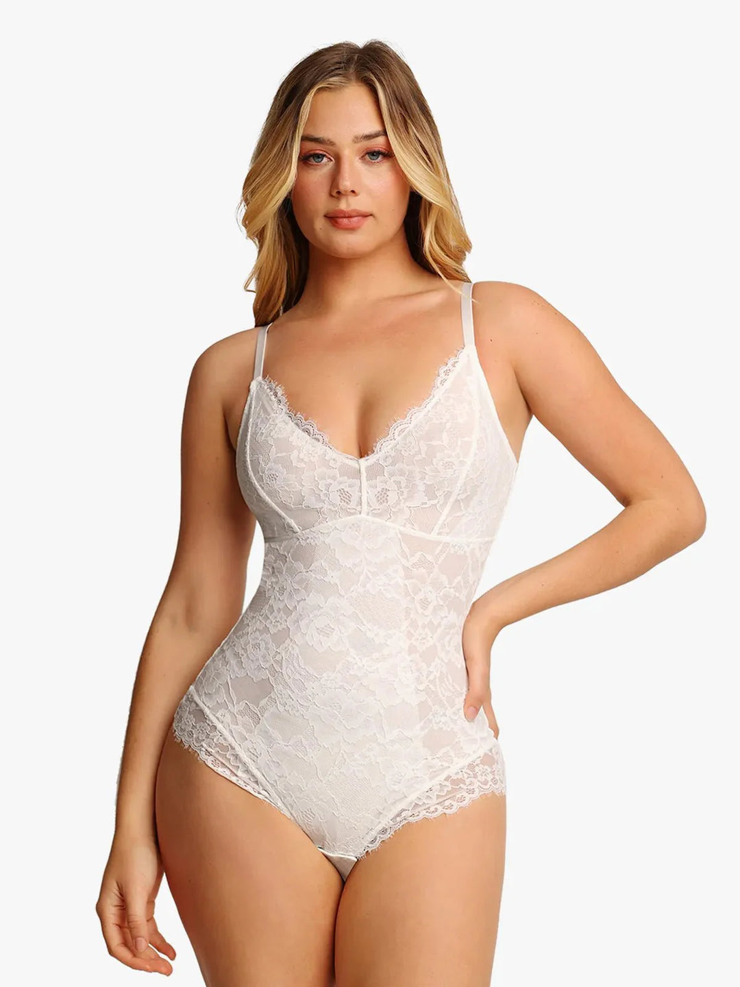 Zoë Ella™ | Shapewear Firm Control Smoothing Full Lace Thong Bodysuit