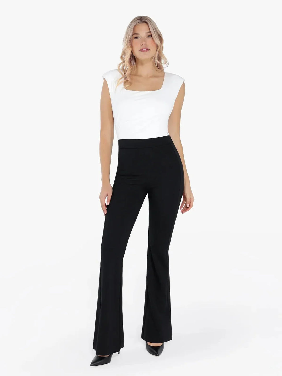 Zoë Ella™ | Shapewear Freedom Tummy Control Flare-Leg Ponte Pants