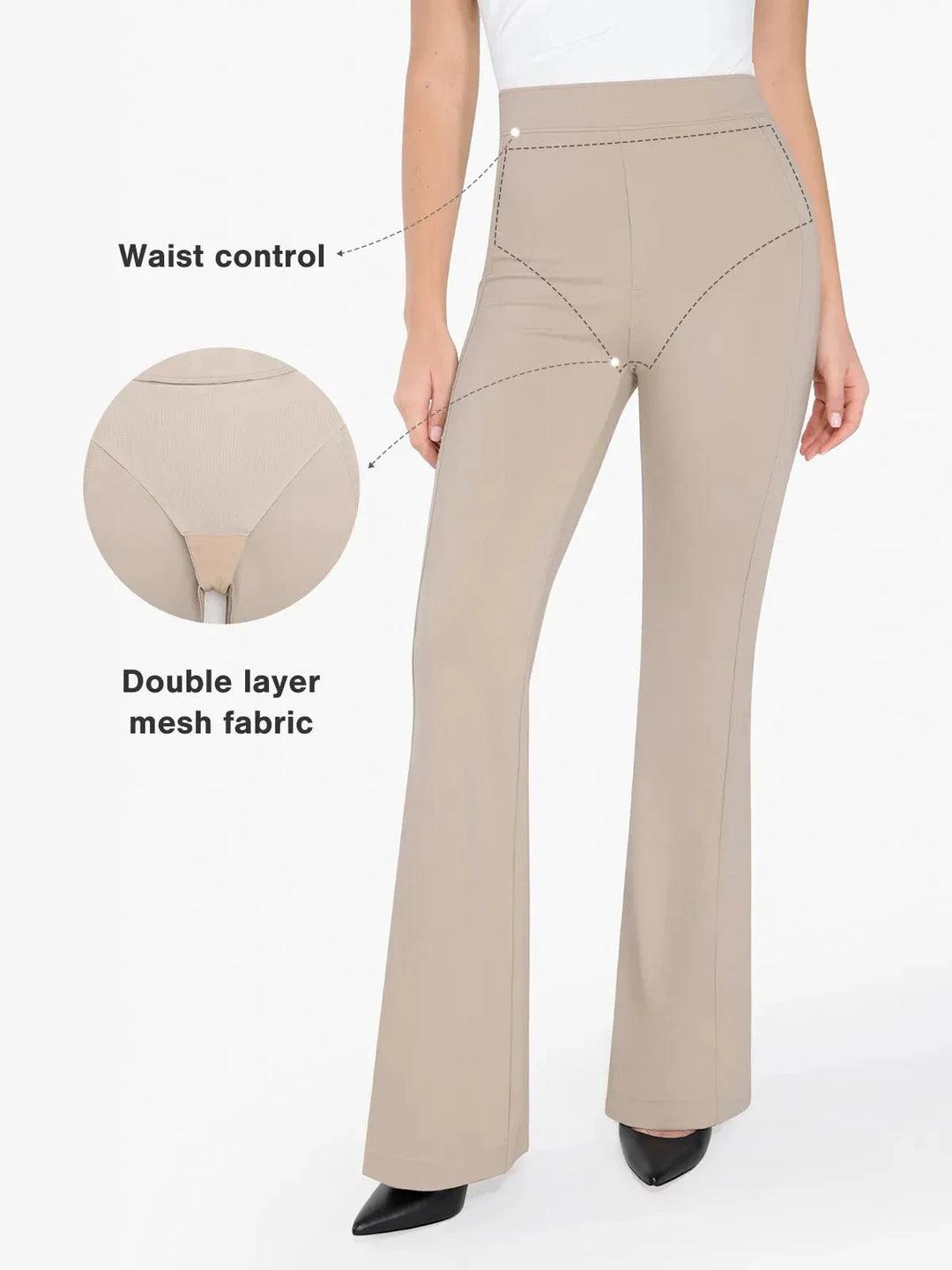 Zoë Ella™ | Shapewear Freedom Tummy Control Flare-Leg Ponte Pants
