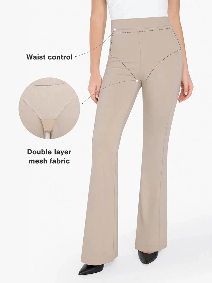Zoë Ella™ | Shapewear Freedom Tummy Control Flare-Leg Ponte Pants