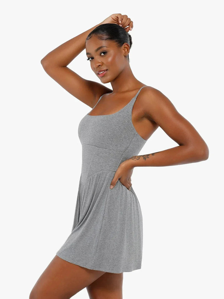 Zoë Ella™ | Shapewear Modal Tummy Control Wide-Leg Romper