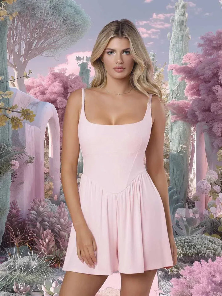 Zoë Ella™ | Shapewear Modal Tummy Control Wide-Leg Romper