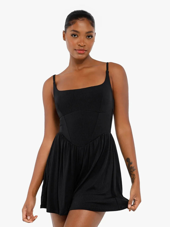 Zoë Ella™ | Shapewear Modal Tummy Control Wide-Leg Romper