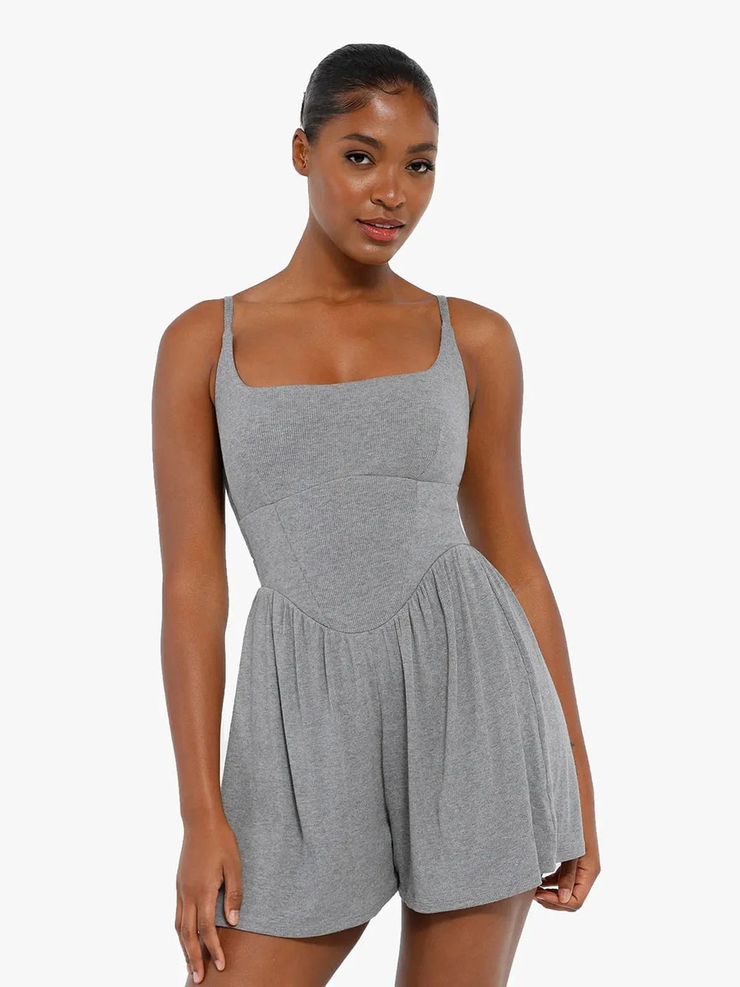 Zoë Ella™ | Shapewear Modal Tummy Control Wide-Leg Romper