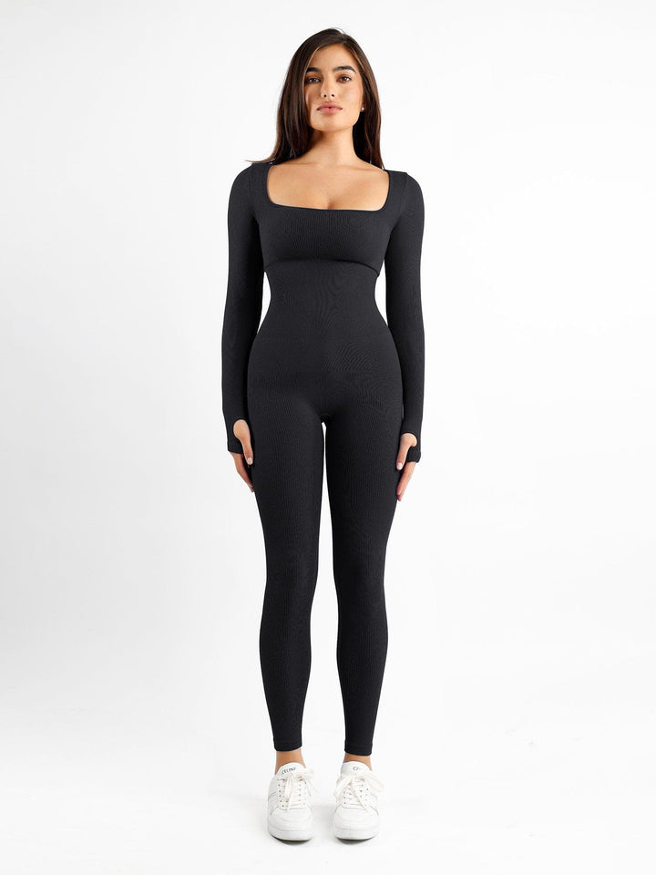 Zoë Ella™ | Shapewear Seamless Long Sleeve & Square Neck Sleeveless Jumpsuits
