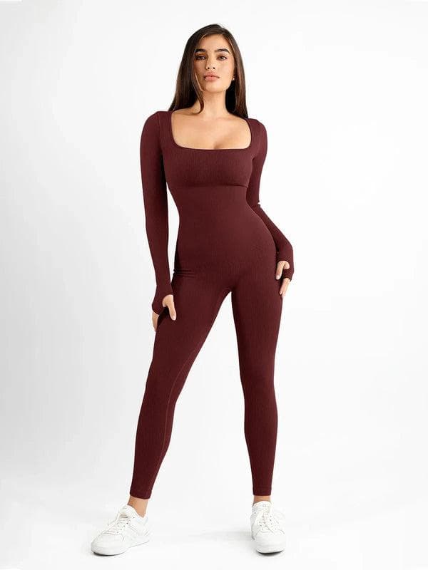 Zoë Ella™ | Shapewear Seamless Long Sleeve & Square Neck Sleeveless Jumpsuits