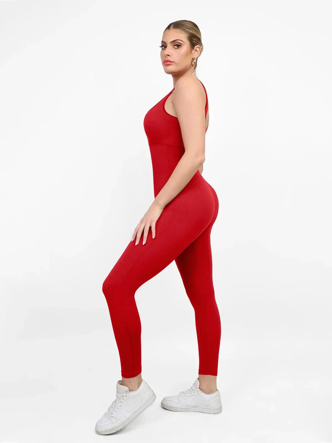 Zoë Ella™ | Shapewear Seamless Square Neck Tank Workout Jumpsuit