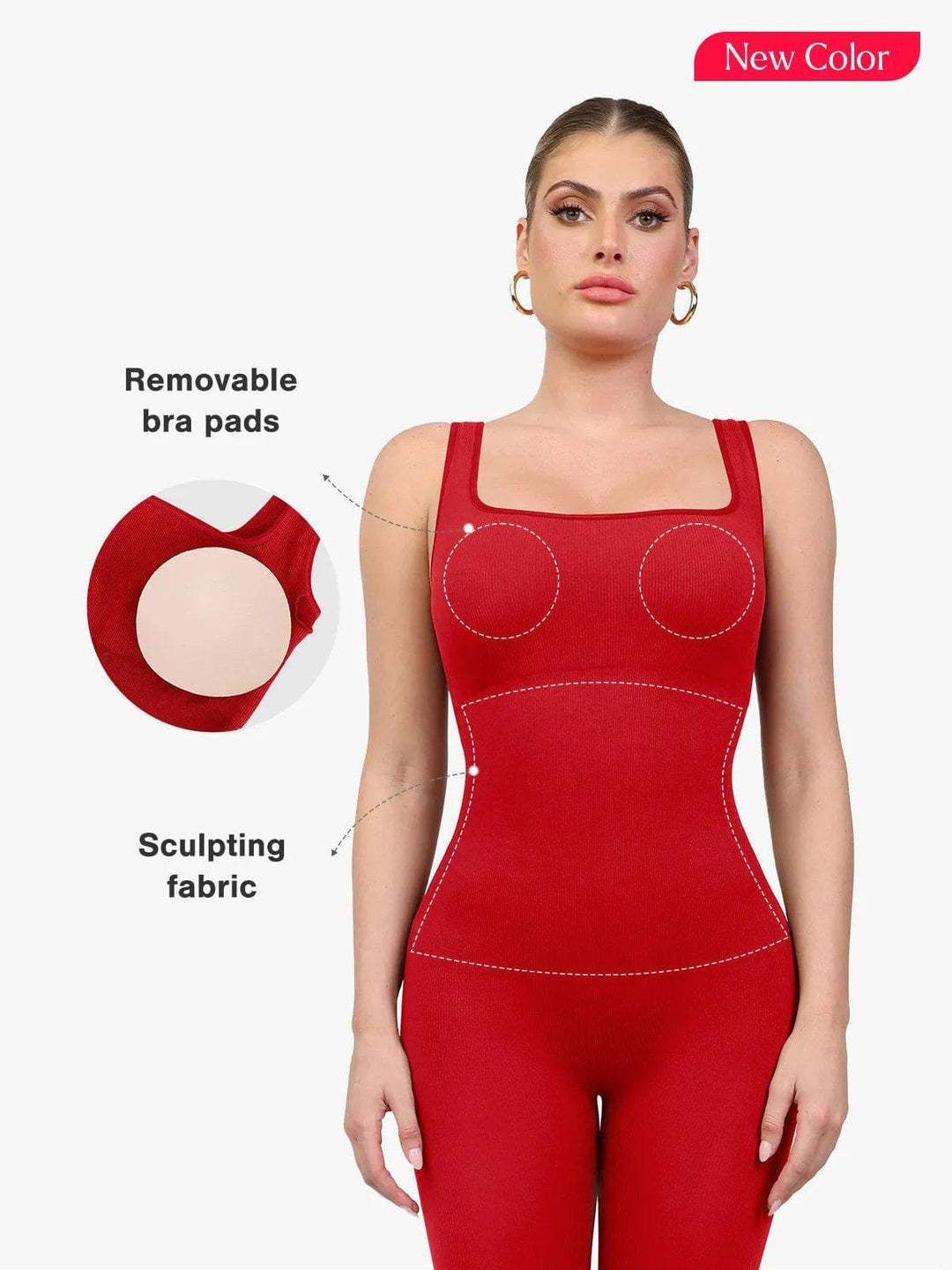 Zoë Ella™ | Shapewear Seamless Long Sleeve & Square Neck Sleeveless Jumpsuits