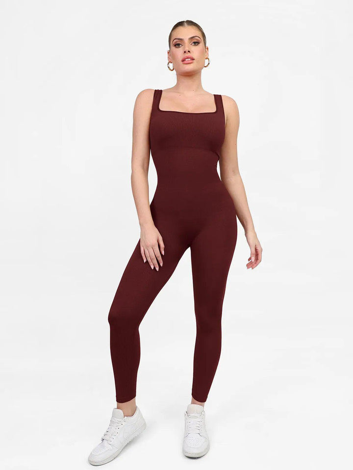 Zoë Ella™ | Shapewear Seamless Long Sleeve & Square Neck Sleeveless Jumpsuits