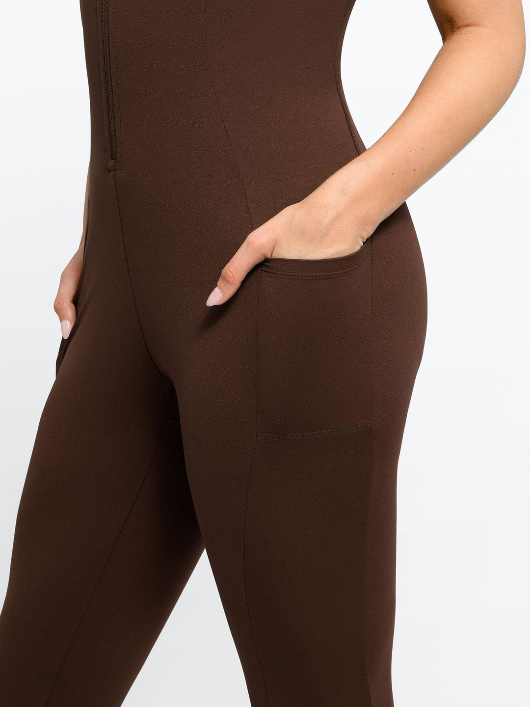 Zoë Ella™ | Shapewear Sleeveless Body-Sculpting Zip Front Jumpsuit