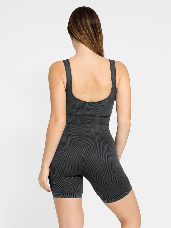 Zoë Ella™ | Shapewear Square Neck Tank Romper