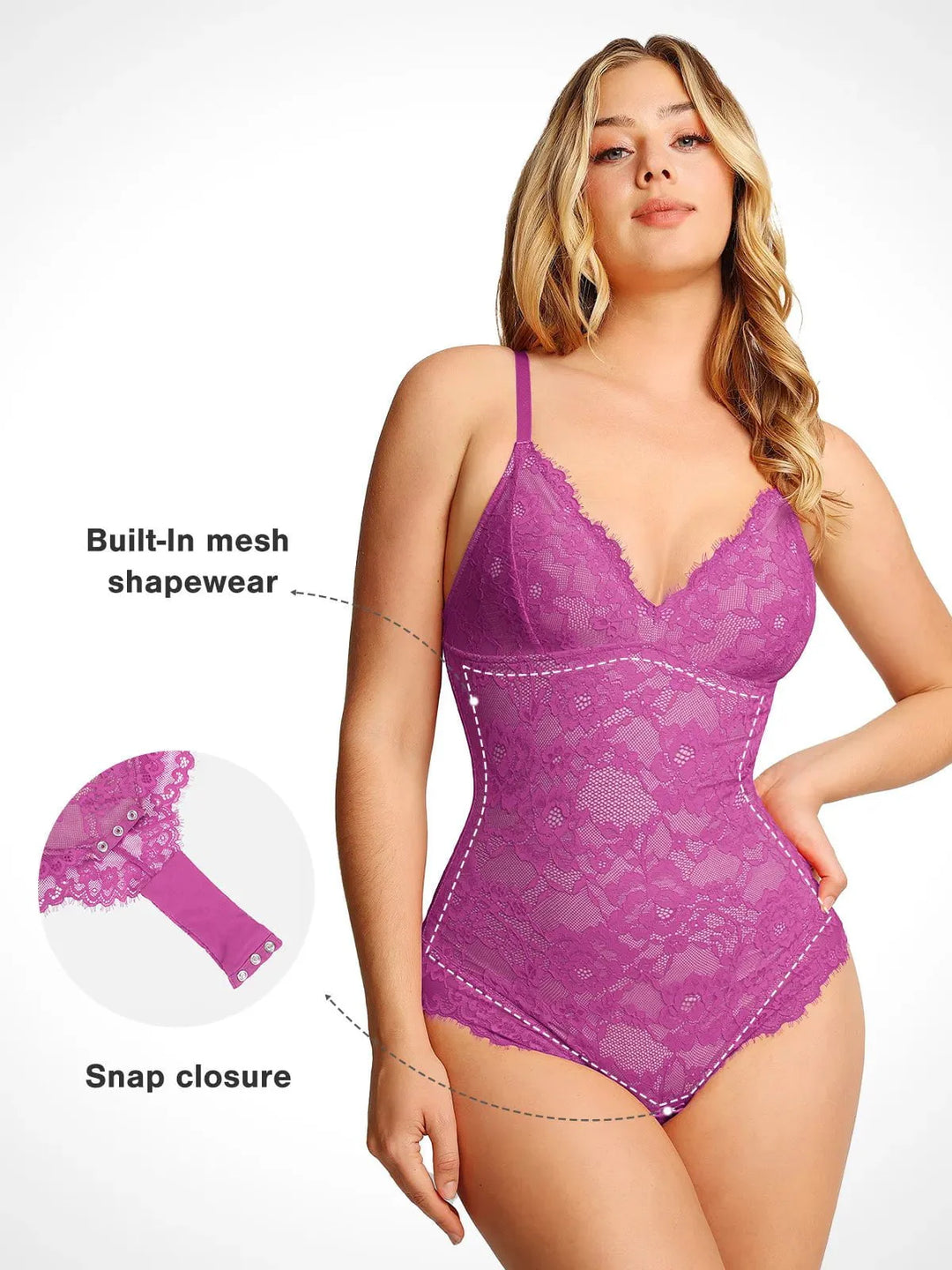 Zoë Ella™ | Shapewear Firm Control Smoothing Full Lace Thong Bodysuit