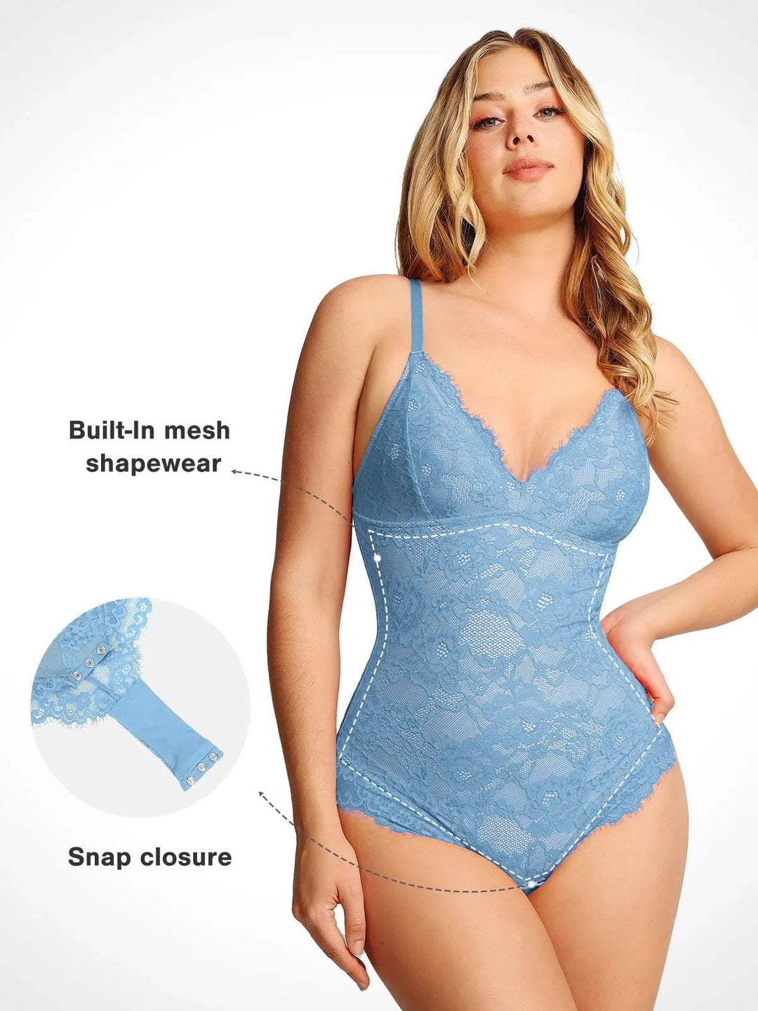 Zoë Ella™ | Shapewear Firm Control Smoothing Full Lace Thong Bodysuit