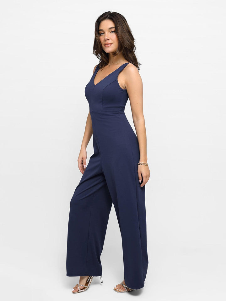 Zoë Ella™ | Shapewear Slimming Wide-Leg Jumpsuit