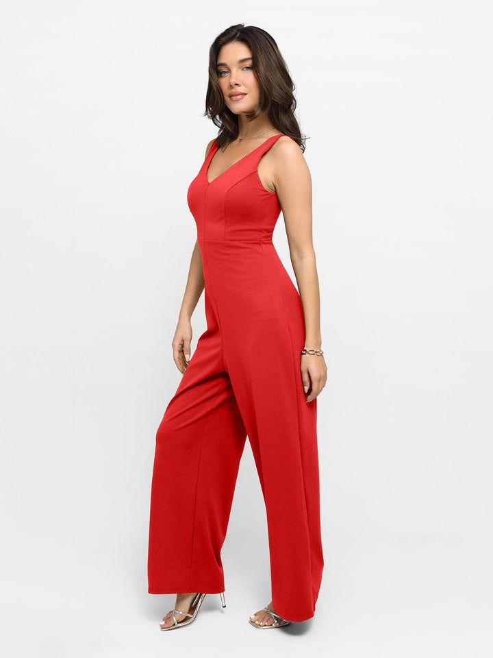 Zoë Ella™ | Shapewear Slimming Wide-Leg Jumpsuit