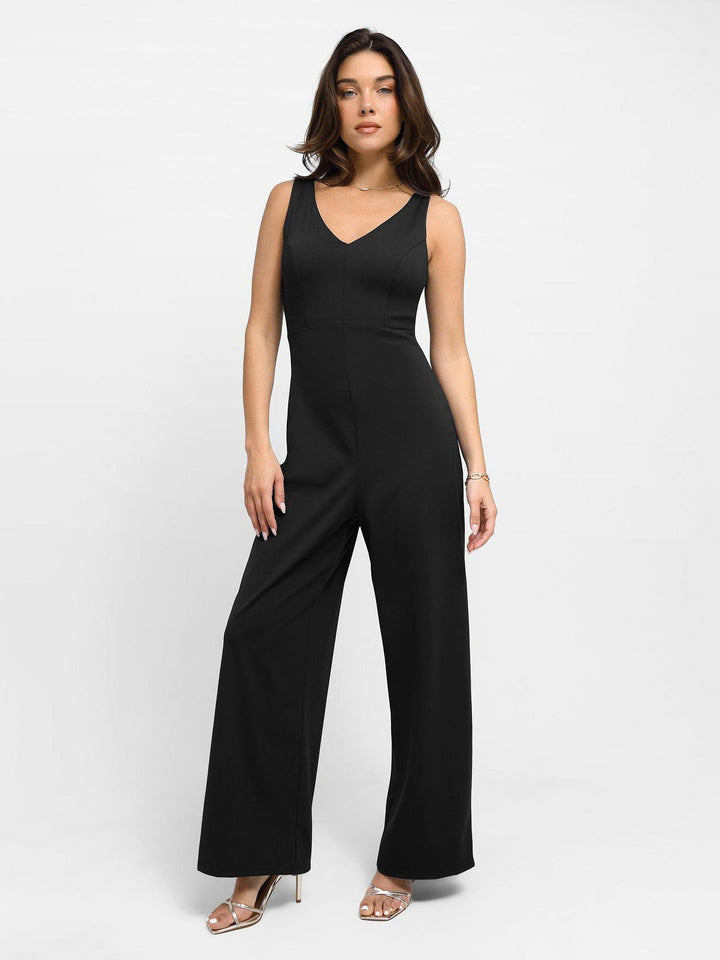 Zoë Ella™ | Shapewear Slimming Wide-Leg Jumpsuit