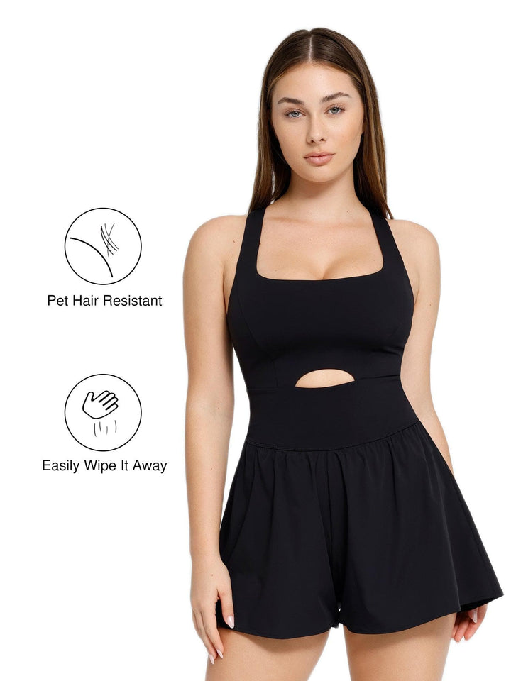 Zoë Ella™ | Shapewear Pet Hair Resistant Sculpting Workout Romper
