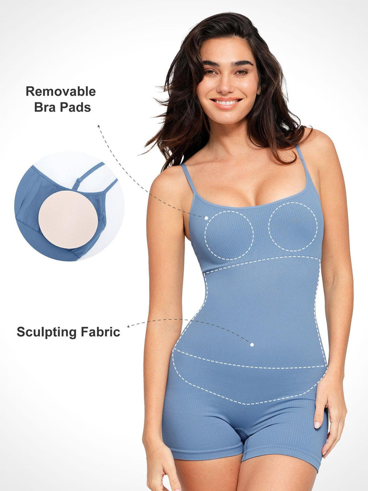 Zoë Ella™ | Shapewear Seamless Rib Strappy Romper