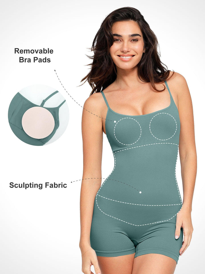 Zoë Ella™ | Shapewear Seamless Rib Strappy Romper