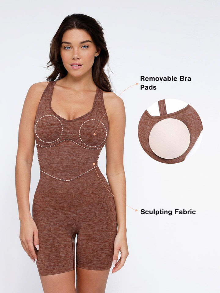 Zoë Ella™ | Shapewear Seamless Sport Crossback Romper