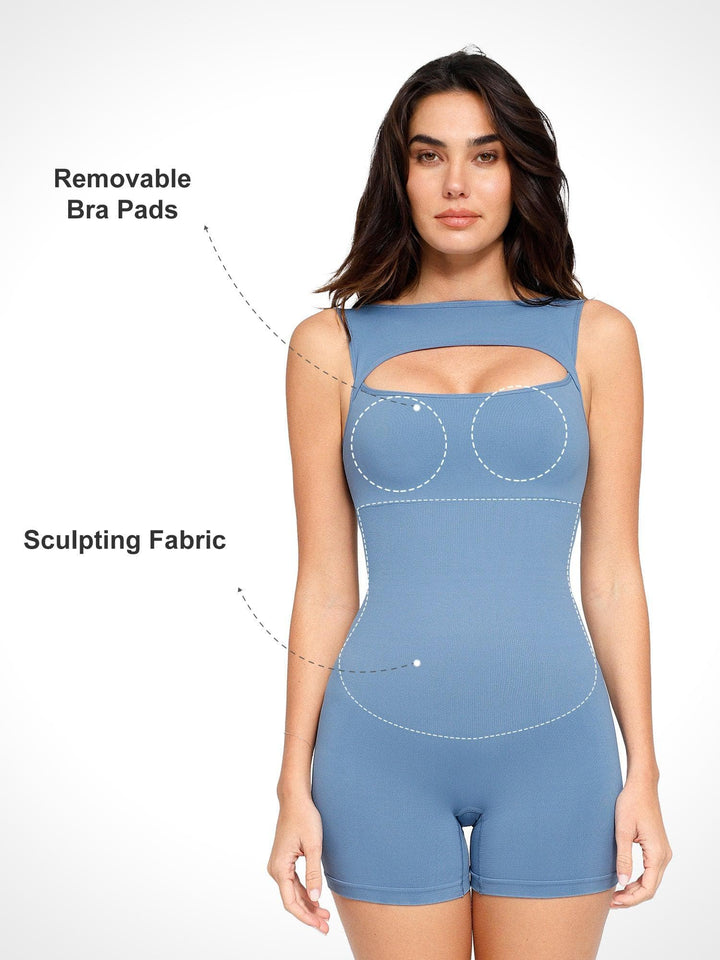 Zoë Ella™ | Shapewear Seamless Tummy Control Cut-Out Romper