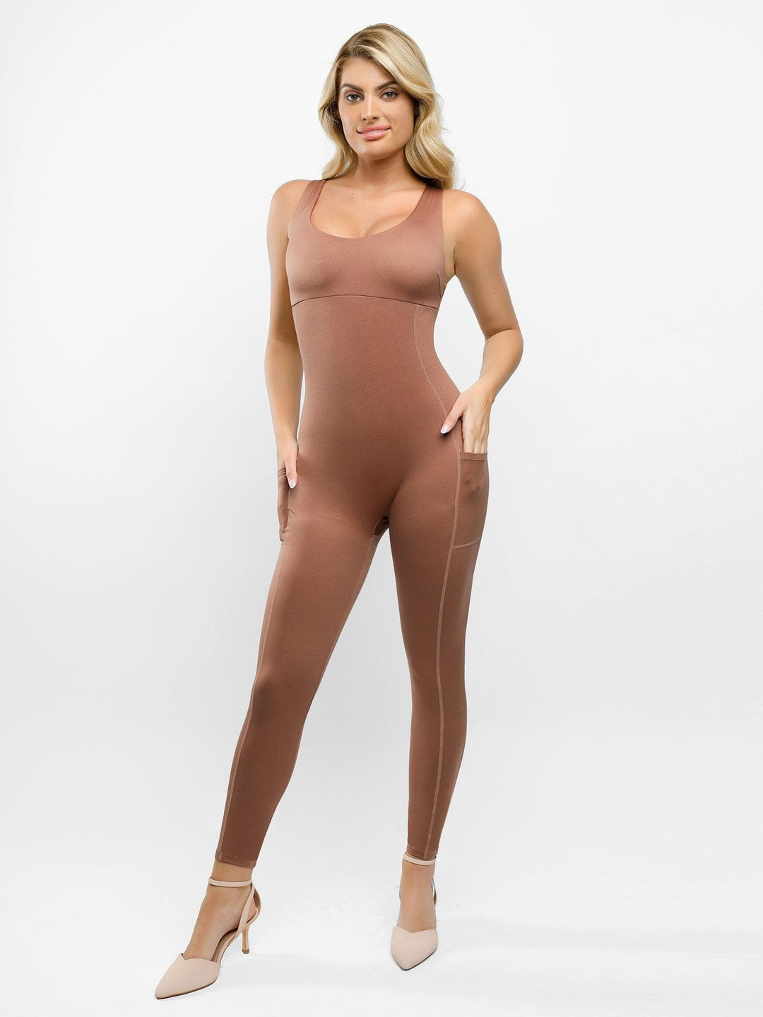 Zoë Ella™ | Shapewear U-Neck Thigh Slimming Butt Lift Jumpsuit