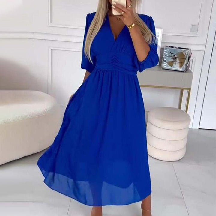Zoë Ella™ | Chiffon V-Neck Dress