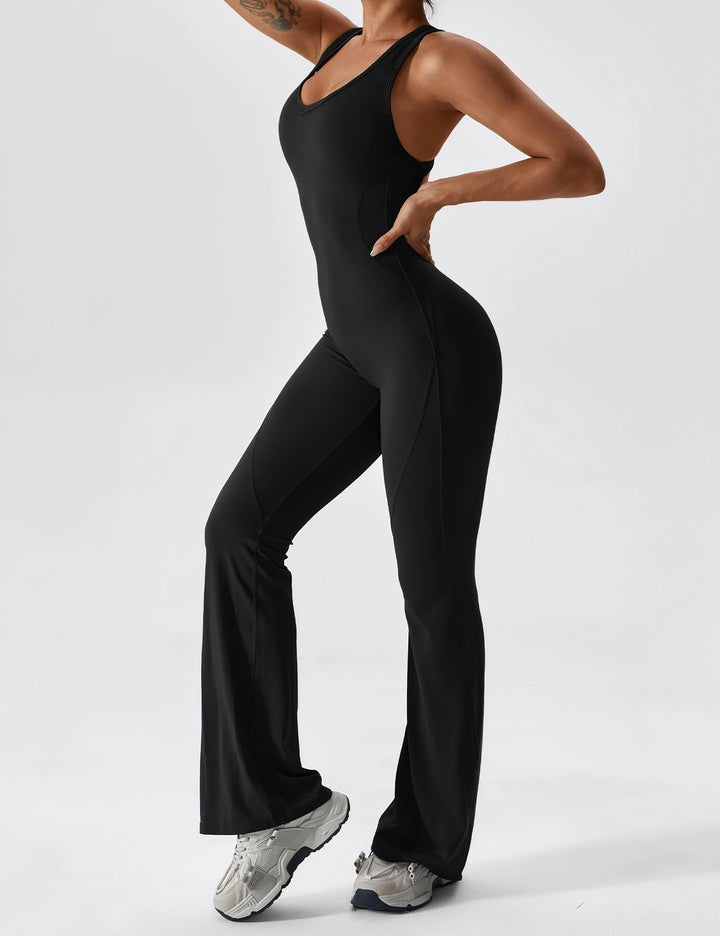 Zoë Ella™ | Open Back Flared Jumpsuit