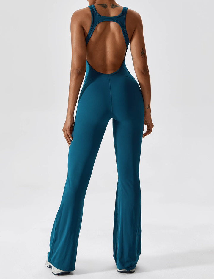 Zoë Ella™ | Open Back Flared Jumpsuit