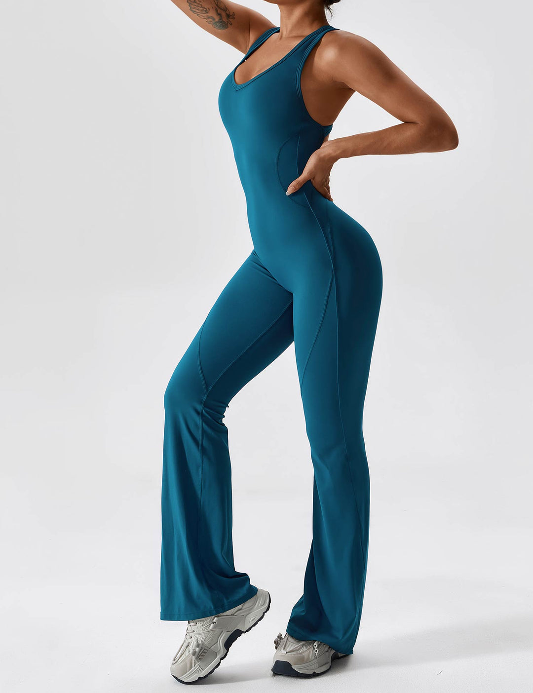 Zoë Ella™ | Open Back Flared Jumpsuit
