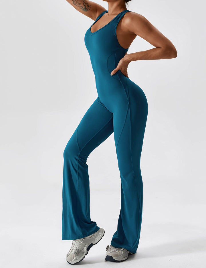 Zoë Ella™ | Open Back Flared Jumpsuit