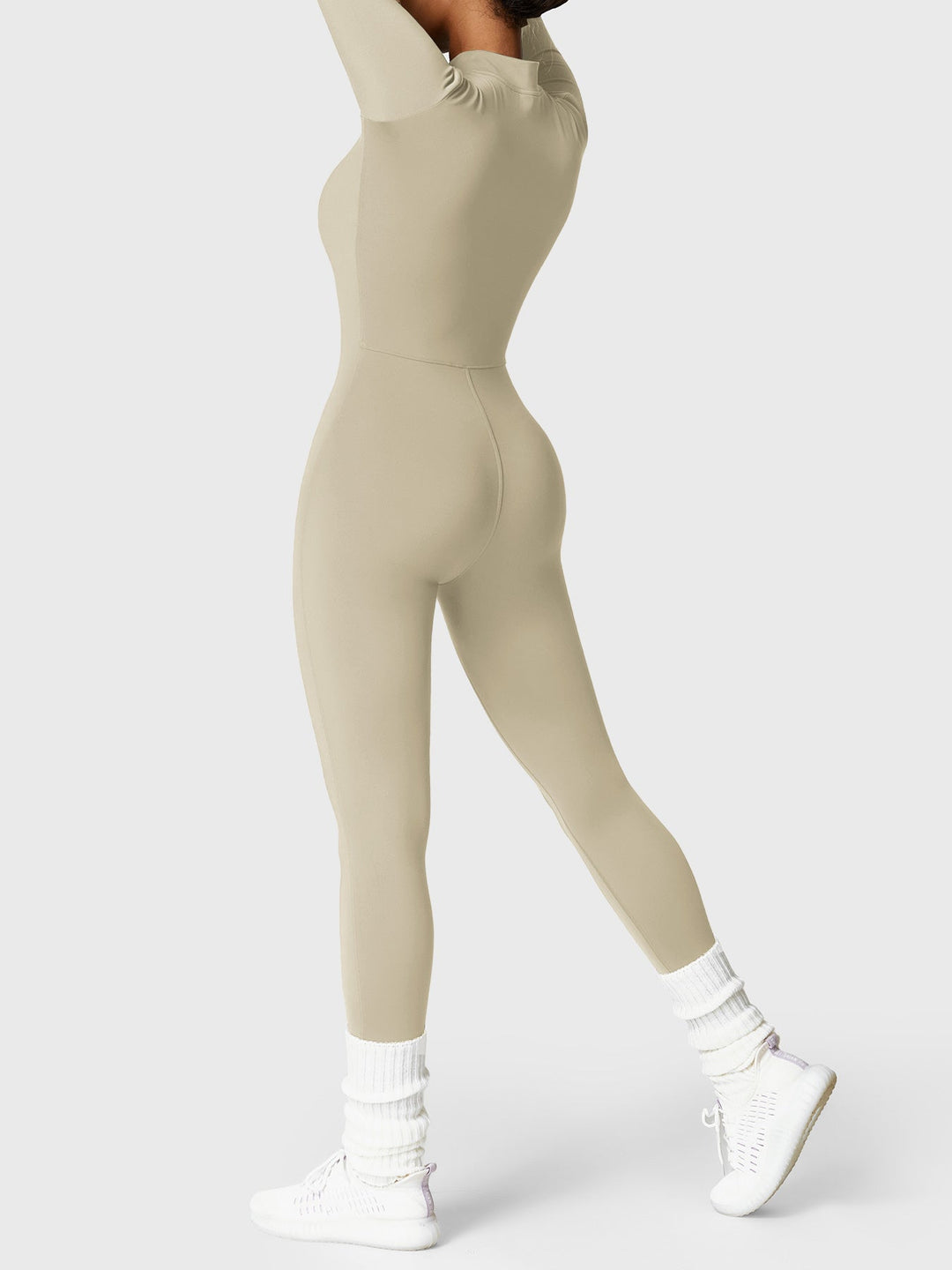 Zoë Ella™ |Belle Fleece Long Sleeve Zipper Jumpsuit